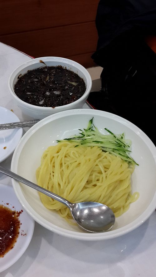 짜장면 Zzazang noodle at Shindongyang - 신동양반점 in Seoul