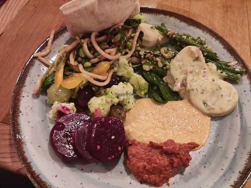 Vegan options Mediterranean buffet at RizRaz - Kompagnistraede in Copenhagen