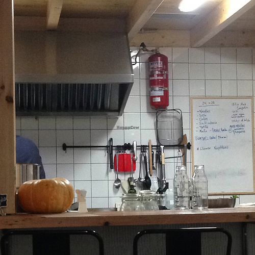 open kitchen  at A Factoria Verde in A Coruna