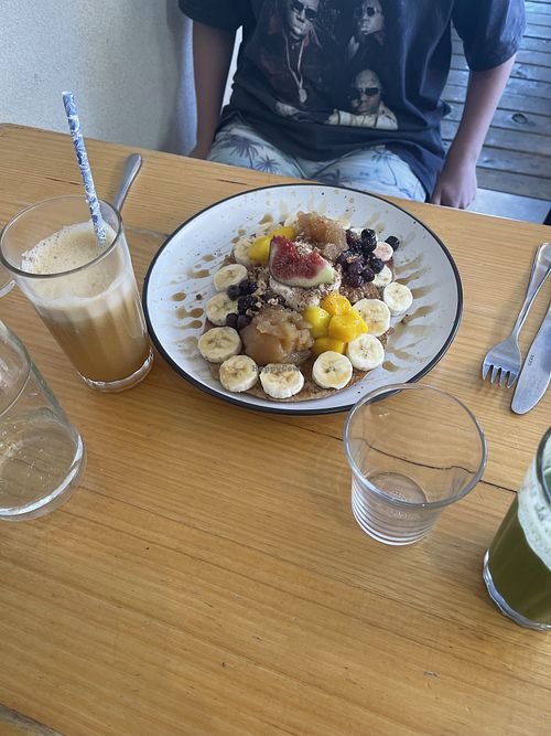 Buckwheat pancakes  at Wild Thyme Cafe in Bright