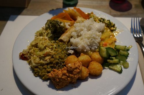 Sample of the Vegan Buffet at Komkommertijd in Ghent