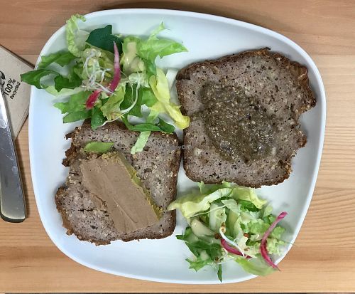 Duo de tartines: joie gras & caviar de chia  at LULU - Graine d'un Monde in Dijon