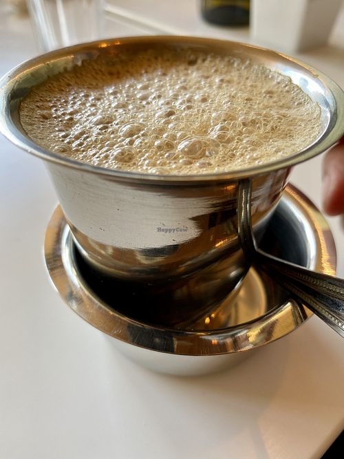 South Indian filter coffee at Sagar Vegan & Vegetarian Restaurant - Harrow in North West London