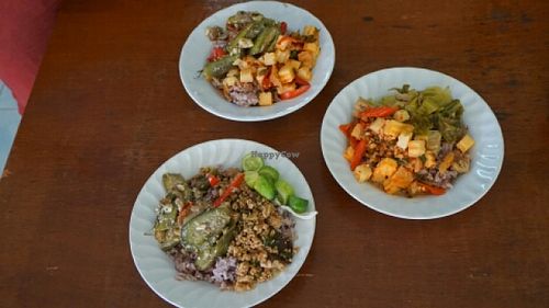 Our dishes at Vegetarian in Ayutthaya