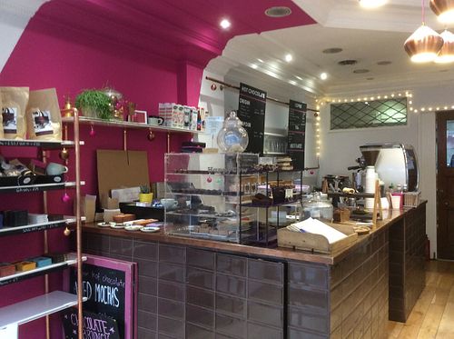 The counter at Copperhouse Chocolate in North London