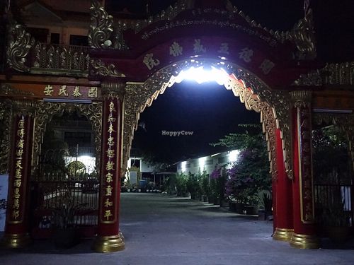 You will pass by this gate/entrance to the temple  at Lanmadaw Vegetarian Restaurant in Yangon