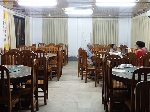 restaurant first floor interior décor and layout at Lanmadaw Vegetarian Restaurant in Yangon