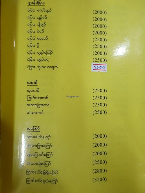 menu items in Burmese. Restaurant will have English and Chinese version of menu by Jan 16 at Lanmadaw Vegetarian Restaurant in Yangon