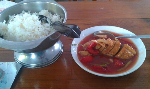Veg good luck chicken at Lanmadaw Vegetarian Restaurant in Yangon