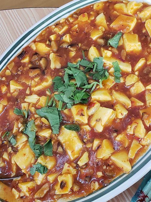 egg tofu at Lanmadaw Vegetarian Restaurant in Yangon