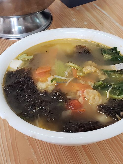 soup at Lanmadaw Vegetarian Restaurant in Yangon