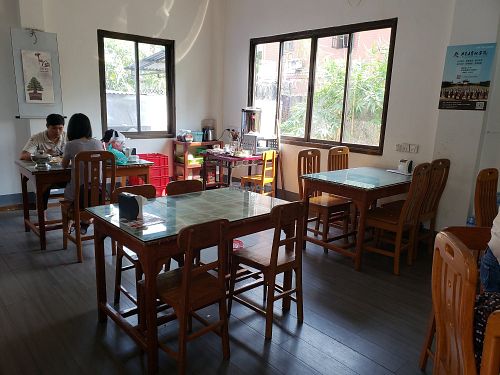 inside at Lanmadaw Vegetarian Restaurant in Yangon