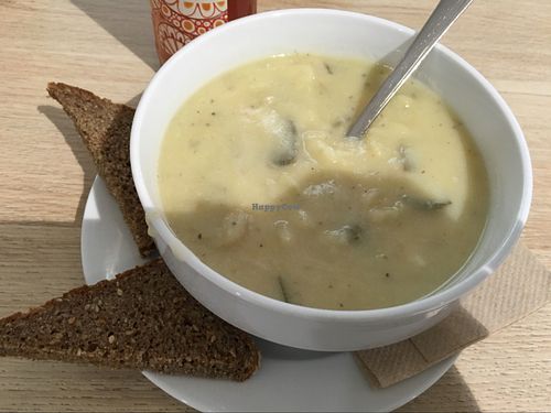 apple potatoe leek soup at Goodies Berlin - Kreuzberg  in Berlin