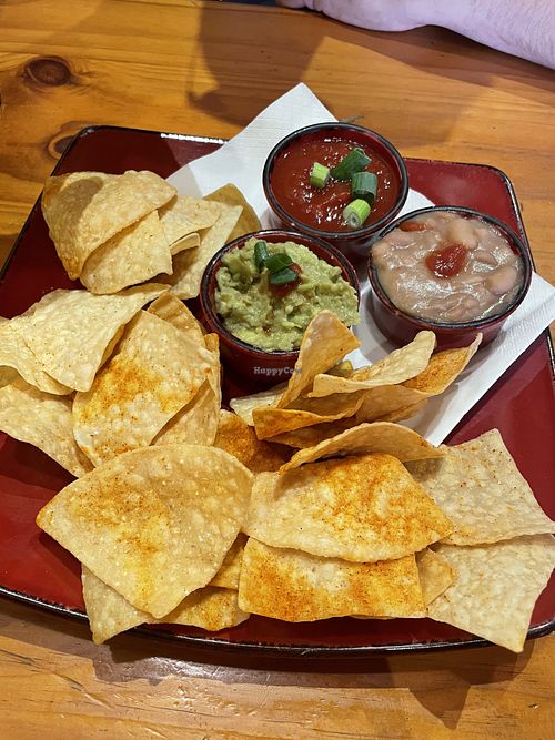 Dips and corn chips   at Montezuma's in North Adelaide