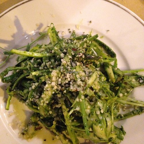 asparagus noddles  at Ecru in Rome