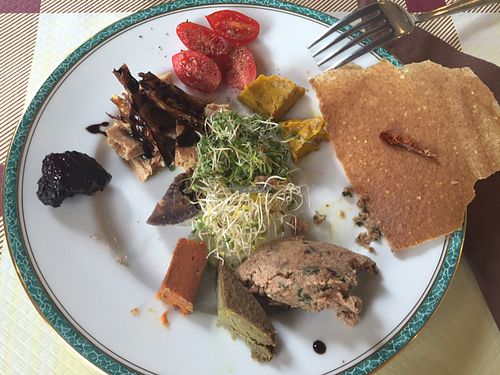 Half portion of vegan cheeses at Ecru in Rome