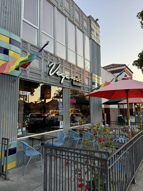 Outsidee  at Veganic Thai Cafe in San Diego