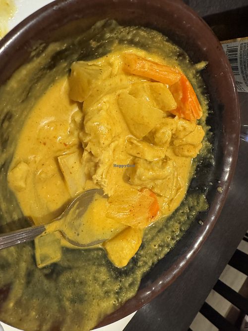 Yellow curry  at Veganic Thai Cafe in San Diego