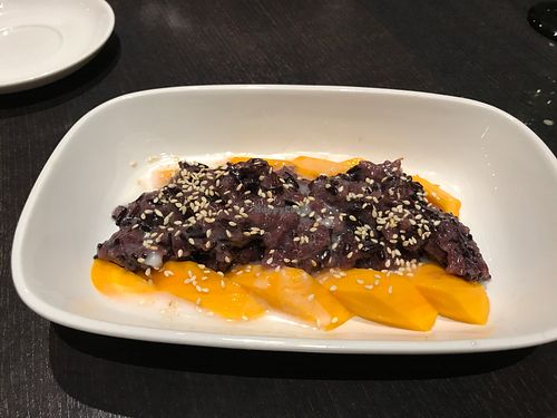 Mango Sticky Rice at Veganic Thai Cafe in San Diego