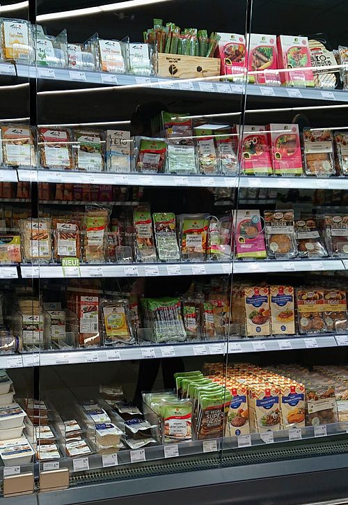 Veggie fridge at SuperBioMarkt - Oberkassel in Dusseldorf