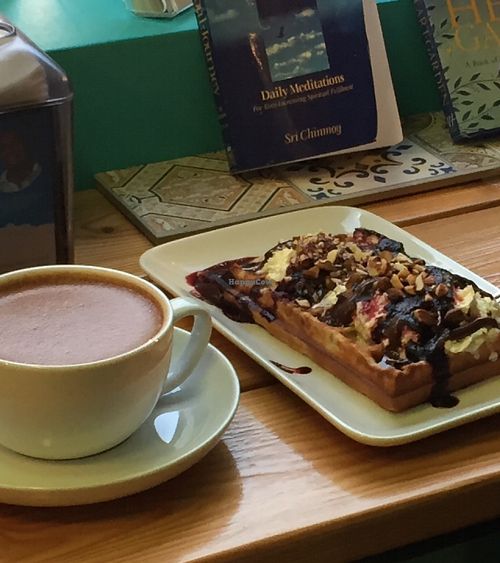 Hot chocolate and waffle deal at Joylato in Kopavogur