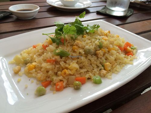 fried tofu and vegetables rice  at Hai Cafe in Hoi An