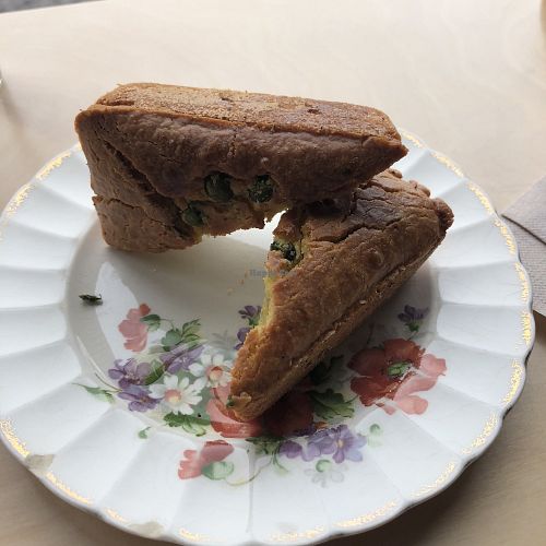 Frittata de pois-chiches at Cafe Dei Campi in Montreal