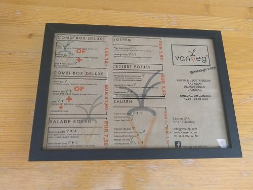 vanVeg Menu, Haarlem at vanVeg in Haarlem