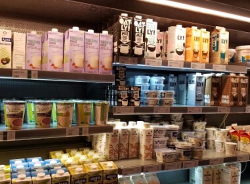 Vegan products at Urban Deli in Stockholm