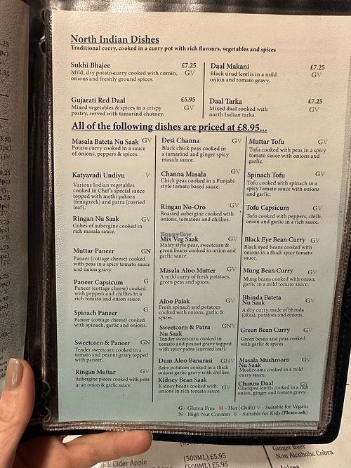 Just one of the menu pages!  at Vegetarian Food Studio in Cardiff