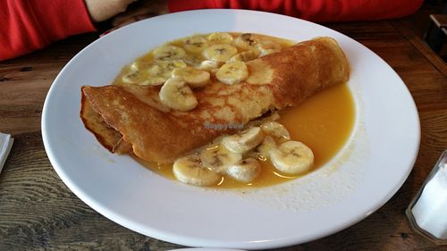 Crepes Suzette at Wild Rice Vegan Cafe in Watertown