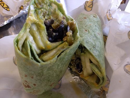 Vegan avocado wrap at Which Wich in Ann Arbor