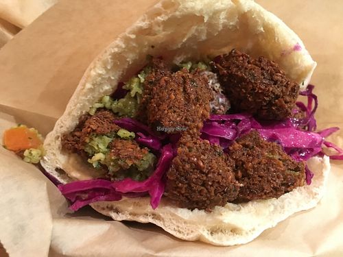 Falafel pita so good!  at ChickPeas Kitchen in Davis