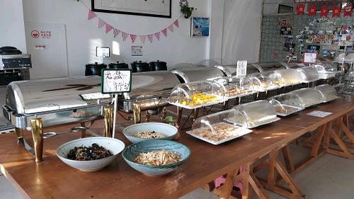 buffet area at Wu Tai Yun in Sanya