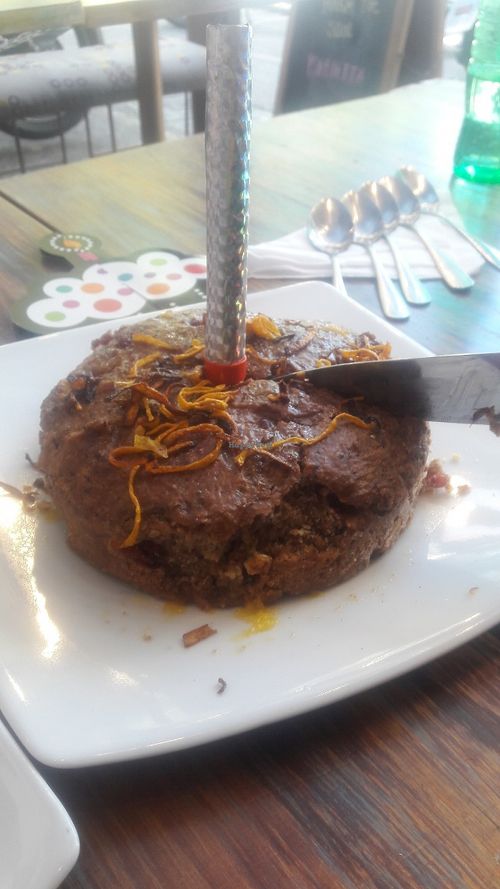 Vegan bday cake ❤ at Marietta in Medellin