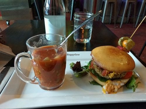 Burger at Nourish Bistro in Banff