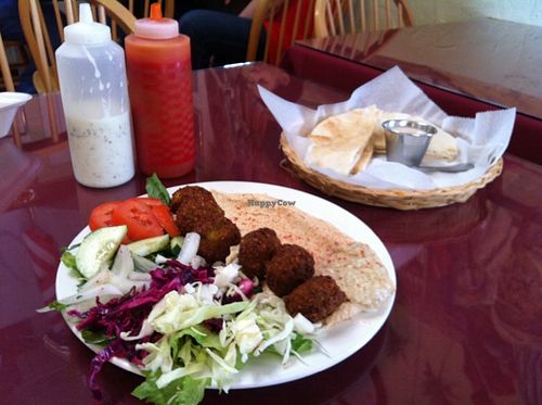 Falafel Platter at Small World in Napa