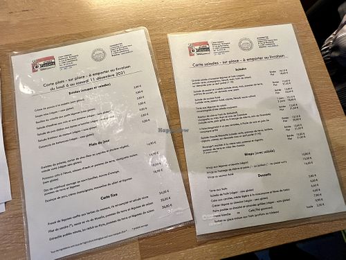 menu at Casa Fabiana in Luxembourg City