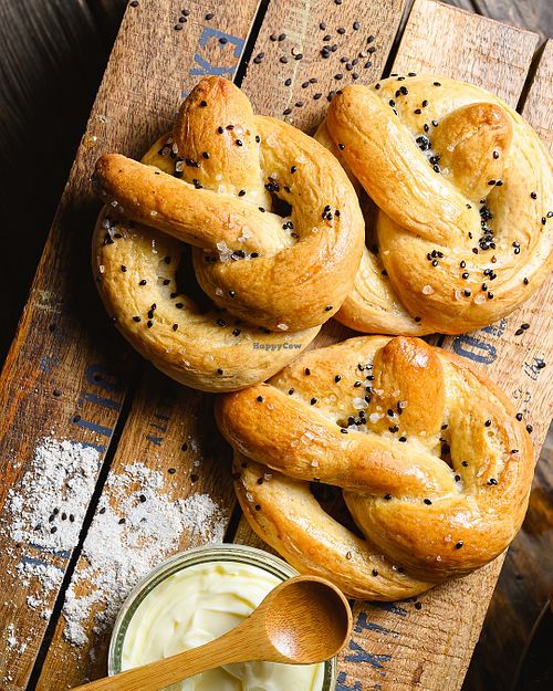 Vegan soft pretzels at La Cocina de Sofia in Veracruz