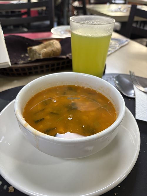 Hot soup  at Elihir in Mexico City