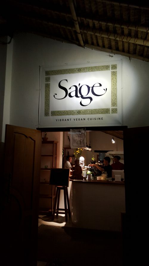 Entrance at night at Sage in Ubud