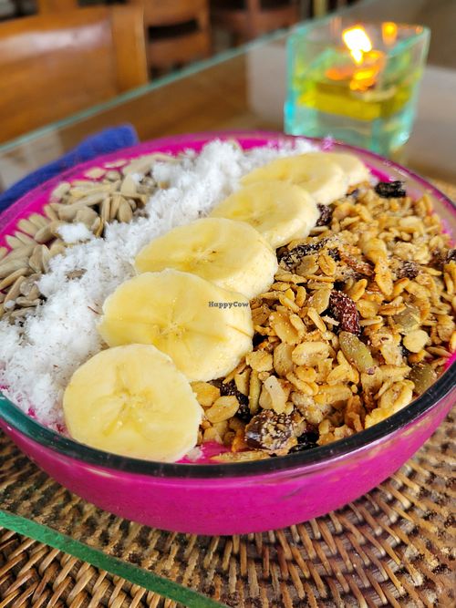 Dragon fruit smoothie bowl at Sage in Ubud