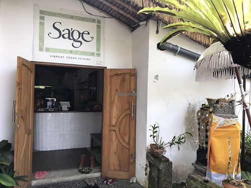 Front of restaurant at Sage in Ubud