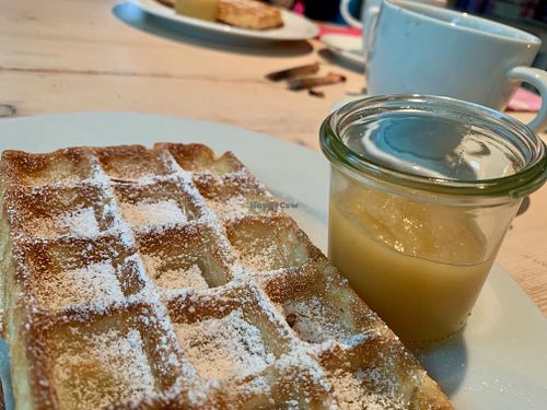 waffles (vegan) nom nom at Cafe Glucklich in Ravensburg