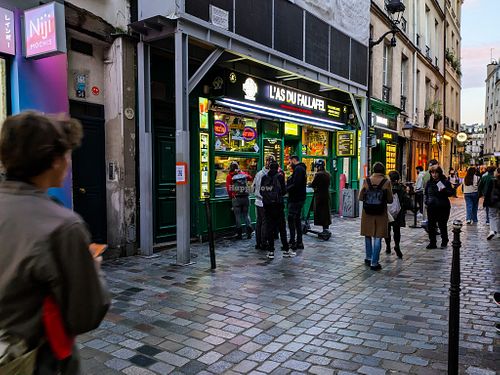 Outside of l'as du Fallafel at L'as du Fallafel in Paris