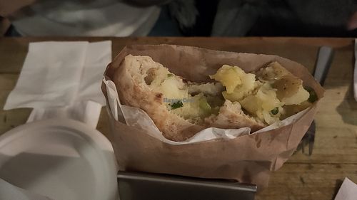 Potato pita (without aioli) at Miznon in Paris