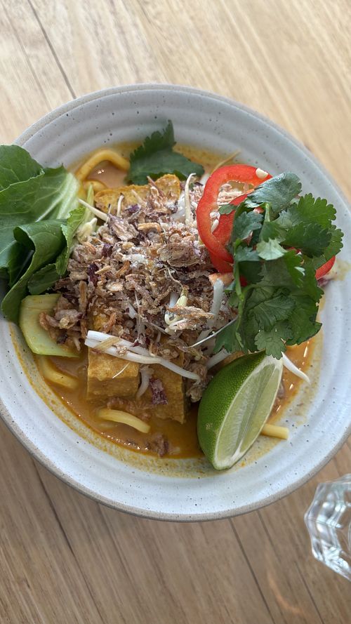 Laksa delicious and filling   at Island Whole Foods in Cowes