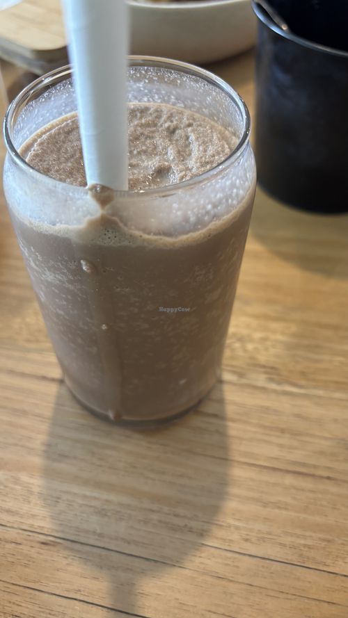 Oreo smash frappe with soy milk  at Island Whole Foods in Cowes