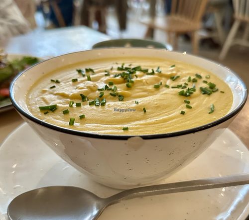 Creamy lentil soup   at Paper Plane in Nice