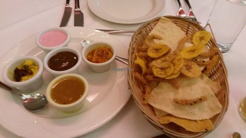 Snacks and pickles at Dinithi Restaurant Ury in Newcastle Upon Tyne